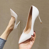 Giày cao gót mũi nhọn da bóng cao 7cm