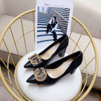 Giày Cao Gót Mũi Nhọn GC Đá Gót Vuông 7cm