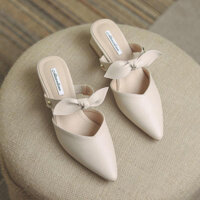 Giày cao gót mũi nhọn nơ dễ thương gót 3p bigsize 35-43