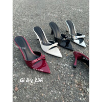 Giày cao gót Mũi Nhọn NƠ nhẹ nhàng,xinh xắn.Cao 7 phânnnn