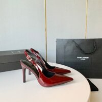 Giày cao gót mũi nhọn thiết kế khoá cài YSL