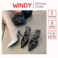 Giày Cao Gót Mũi Nhọn WINDY Kết Cườm Đá Sang Trọng Tinh Tế CG-0649