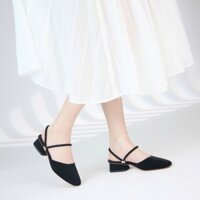 Giày Cao Gót MWC G058 - Giày Cao Gót Mũi Tròn Oval Kiểu Dáng Basic,Phối Quai Hậu 2 Trong 1