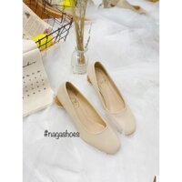 GIÀY CAO GÓT NAGASHOES MŨI VUÔNG GÓT TRÒN 5P NAC134 -ds2