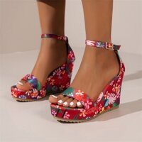 Giày Cao Gót Nêm Nữ Thời Trang 10 cm Xăng đan Nhiều Màu Sắc Đẹp (Size 36-42)