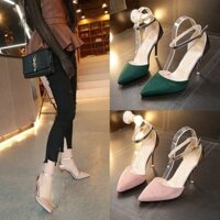 Giày cao gót nhọn 8p bít mũi gót đồng