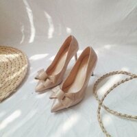 Giầy cao gót nơ cuộn HN162