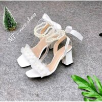 giày cao gót nơ vòng châu