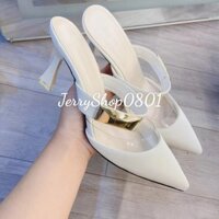 Giày cao gót nữ 7 phân bít mũi  7P MŨI NHỌN KHUYÊN CHỮ NHẬT