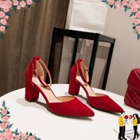 Giày Cao Gót Nữ 7 Phân Đế Vuông Đi Tiệc Đi Chơi LCC153