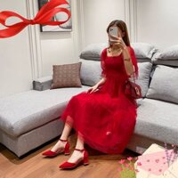 Giày Cao Gót Nữ 7 Phân Đế Vuông Đi Tiệc Đi Chơi TLC153