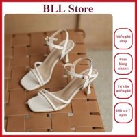 Giày cao gót nữ 7 phân quai mảnh, giày sandal nữ gót nhọn 7cm dây mảnh nữ tính