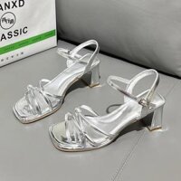 Giày cao gót nữ 7p quai ngang mảnh, Sandal cao gót quai ngang đơn giản thanh lịch T01 Shop Sun