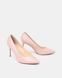 Giay Cao Got Nữ 9cm Thời Trang JUNO Da Trơn Mũi Nhọn CG09104 - Hồng - 38