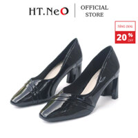 Giày Cao Gót Nữ Cao Cấp HT.NEO Da Thật Phủ Bóng Êm Mềm , Gót Cao 7cm ,Kiểu Dáng Sang Trọng , Lịch Thiệp