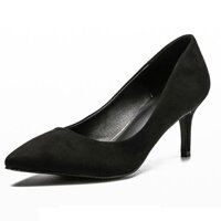 Giầy cao gót nữ da lộn 20524 - hồng,36