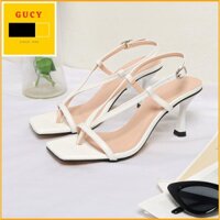 Giày cao gót nữ hàng hiệu Erosska chính hãng, mũi vuông gót nhọn đế 7cm màu đen BM005
