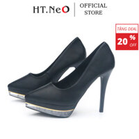 Giày Cao Gót Nữ HT.NeO Da Thật Cao Cấp ,Thiết Kế Đế Đúp Gót Nhọn Cao 12cm, Giày Bít Mũi Nhọn Tôn Dáng GN18