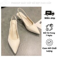 Giày cao gót nữ mũi nhọn - xăng đan mũi nhọn nữ cao cấp , đế cao gót 3,5cm [Hàng Cao Cấp - Full Hộp] - MSP : 09