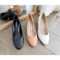 Giày cao gót nữ mũi tròn gót vuông cao 5cm B147