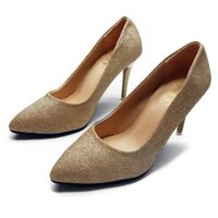 Giày cao gót nữ phủ kim tuyến cao 9cm TL-9P01ES