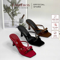 Giày Cao Gót Nữ Quai Ngang phong cách đơn giản, Da Lụa mềm mại cao 7cm