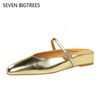 Giày cao gót nữ SEVEN BIGTREES 2238-1 phong cách Hàn Quốc thời trang thoải mái đơn giản Mary Jane giày bít mũi gót thấp đế dày tăng chiều cao giày dép nữ