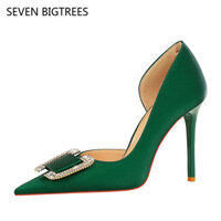 Giày cao gót nữ SEVEN BIGTREES 626-K6 gợi cảm hộp đêm tôn dáng gầy gót nhọn siêu đính kim cương