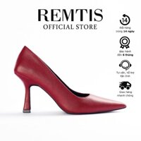 Giày cao gót nữ thiết kế Remtis đỏ sẫm. Giày cao cót mũi nhọn. Miranda Heels - Dark Red, gót cao 9cm