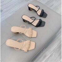 Giày cao gót quai mảnh nữ tính gót trụ cho 7 phân cho chi em