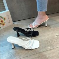 Giày cao gót quai mảnh thắt chẻ trung gót trụ 7 phân mã G46