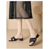 Giày cao gót, sandal cao gót  đế vuông 3 phân quai thắt mã TD328