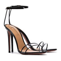 Giày Cao Gót Sandal Đen Mix Trong, Cao 8-10-11cm, Chất Nhựa Trong Cao Cấp