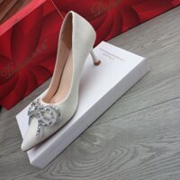 Giày cao gót sandal nữ cao 5p đính nơ
