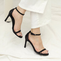 Giày cao gót sandal nữ quai ngang mảnh bít gót 10cm