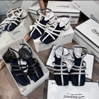 Giày cao gót sandal rọ da siêu cưng gót vuông 5 cm - Giày Lily