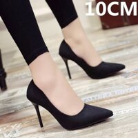 Giày cao gót sexy tán tỉnh, giày cao gót siêu cao, giày nữ 10CM, giày mũi nhọn mới