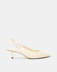 Giày Cao Gót Slingback Phối Khóa Trang Trí