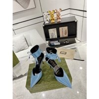 Giày cao gót thời trang cao cấp Gucci GC GG thiết kế bề mặt độc đáo, sang chảnh