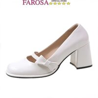 Giày cao gót thời trang nữ FAROSA guốc cao gót 7cm phối nơ điệu đà cực xinh -TH112