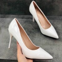 giày cao gót vnxk đế cao 6-7cm, da bóng mềm đi rất êm chân