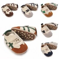 Giày cao su chống trượt cho bé có sọc thời trang, giày đi bộ nam nữ 0-1 tuổi