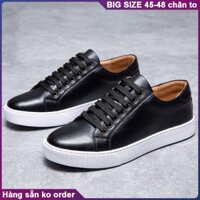 Giày casual sneaker da thật, giày thể thao big size cỡ lớn 45 46 47 48 cho nam chân to. Men's wide shoes for fat feet.