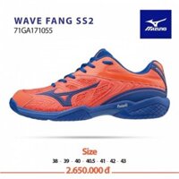 Giày cầu lông mizuno wave fang ss 2 cam xanh