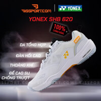 Giày Cầu Lông Yonex Chính Hãng SHB620CR Trắng Cam - Bám, Êm, Bền và Cực Đẹp - Thanh Lịch