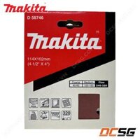 Giấy chà nhám đế lông 114x102mm cho máy DBO480 DBO482 Makita  DCSG - A320 D-58746