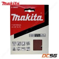 Giấy chà nhám đế lông 114x102mm cho máy DBO480 DBO482 Makita  DCSG - A100 D-58693