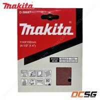 Giấy chà nhám đế lông 114x102mm cho máy DBO480 DBO482 Makita  DCSG - A80 D-58687