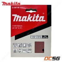 Giấy chà nhám đế lông 114x102mm cho máy DBO480 DBO482 Makita  DCSG - A240 D-58730