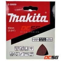 Giấy chà nhám tam giác 93mm cho máy cắt rung Makita Chọn độ hạt  DCSG - A-100 D-58609